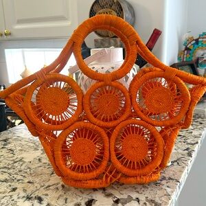 Unique ladies stunning orange pocketbook